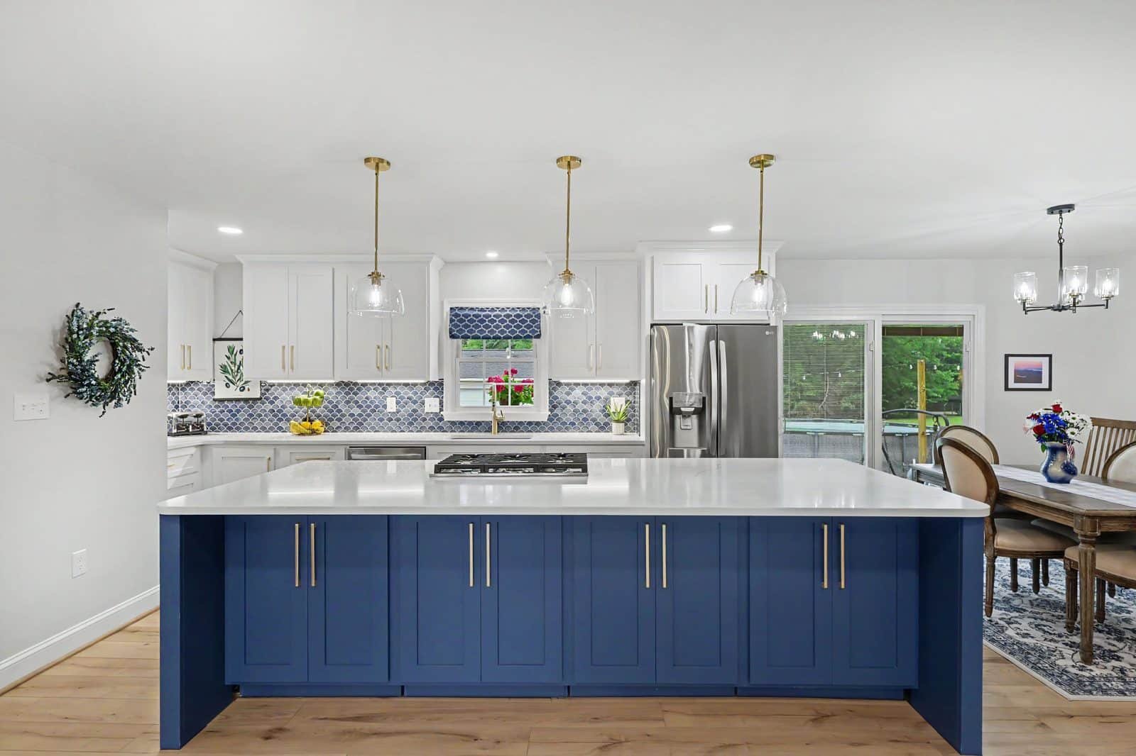 Kitchen tiled backsplash at 1070 Legion Club Road Salisbury NC