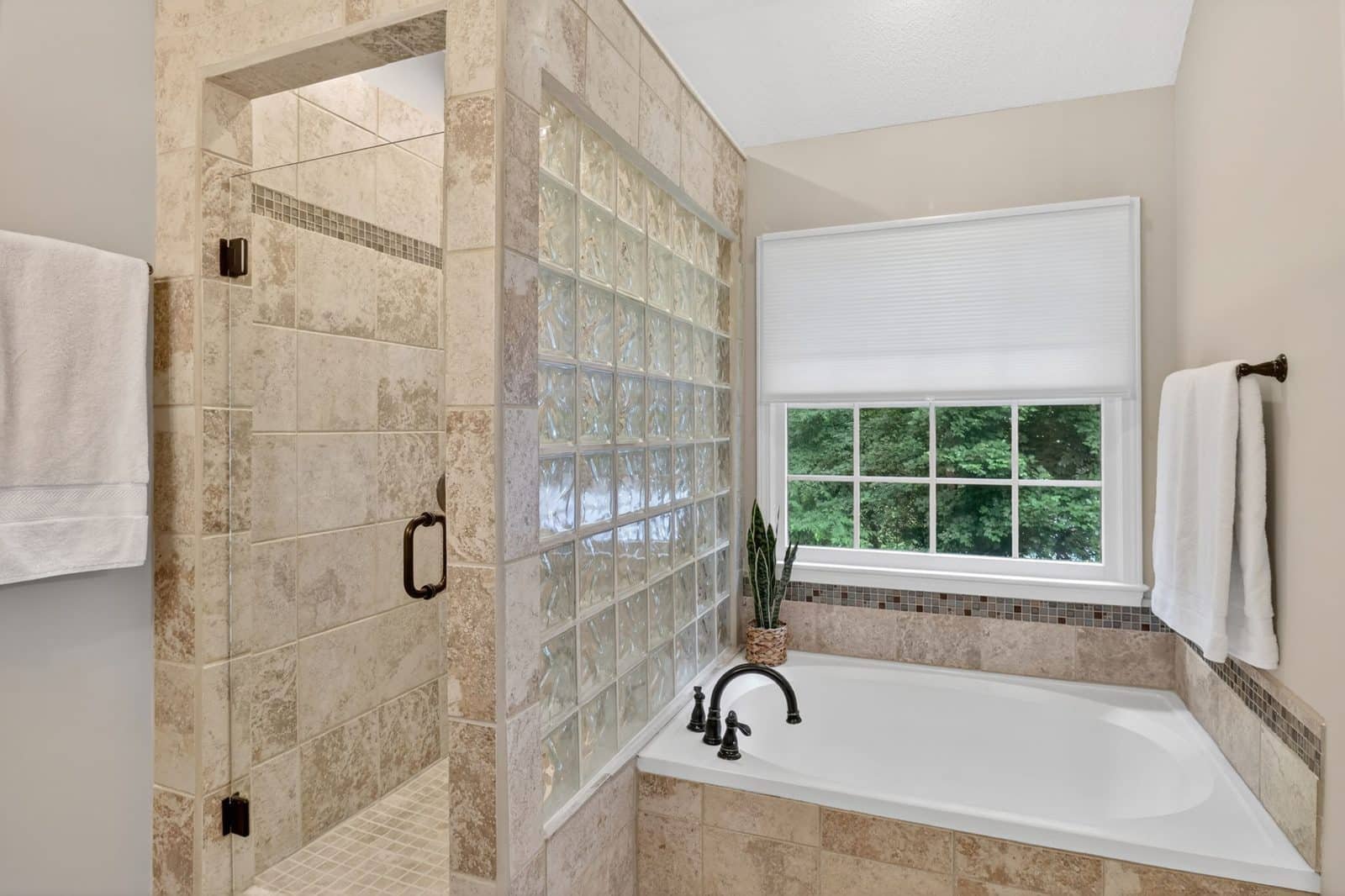 Primary bathroom with soaking tub